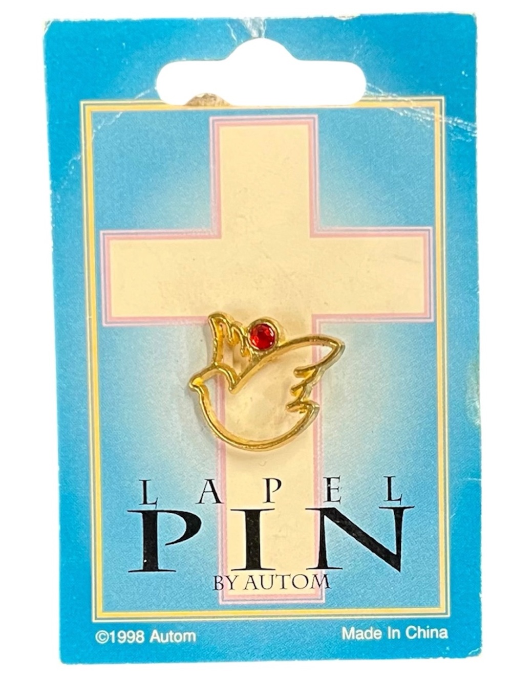Vintage Autom dove lapel pin